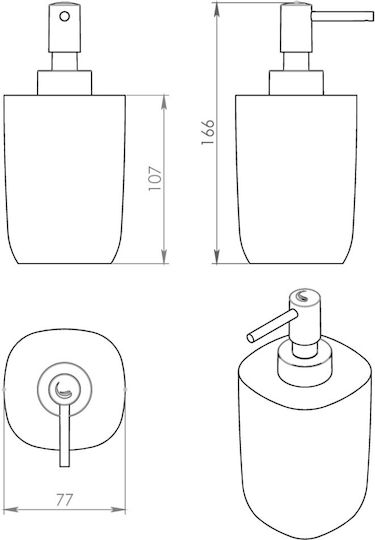 Gedy Ylenia Dispenser Plastic Pink