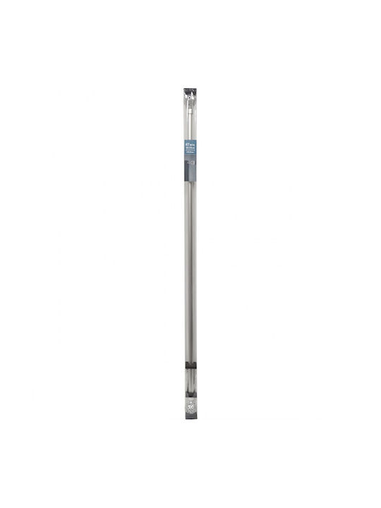 Atmosphera Metallic Curtain Pole Single 120cm Silver