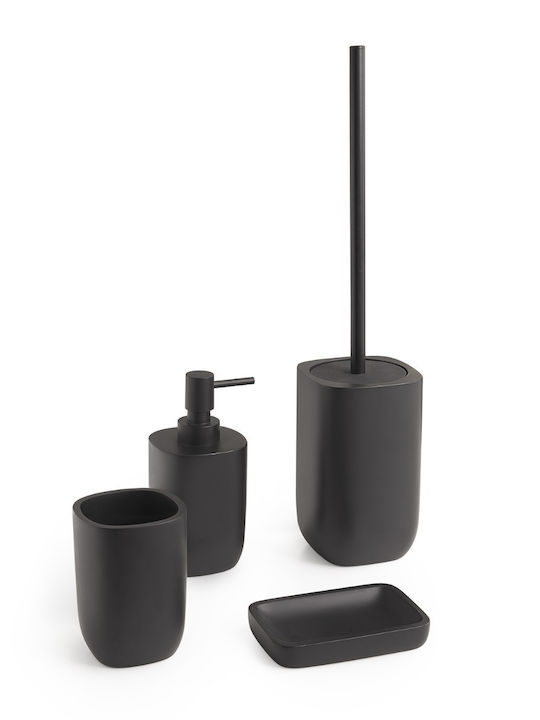 Gedy Ylenia Yl33 Metallic Toilet Brush Black