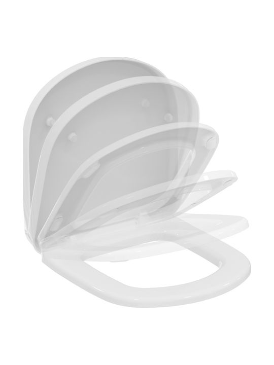 Ideal Standard Tempo Καπάκι Λεκάνης Soft Close από Βακελίτη 39.5x37cm Λευκό