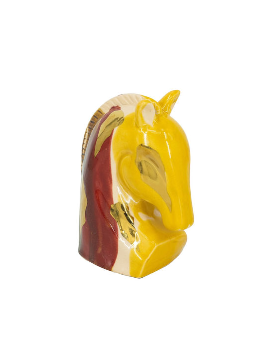 Artekko Ekko Decorative Ceramic Horse Multicolored 14.5x8x18 Cm
