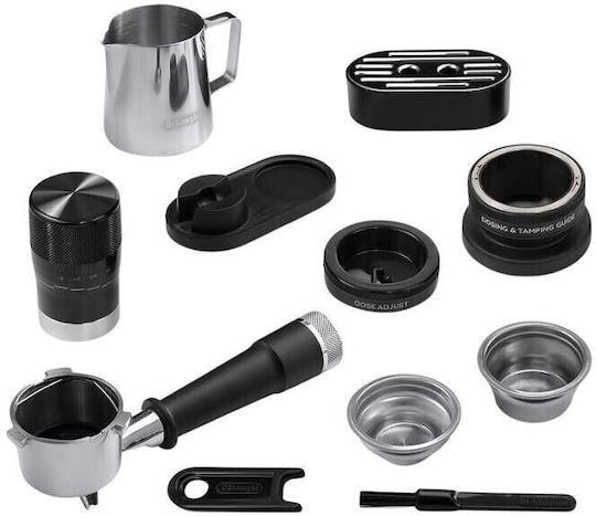 De'Longhi Automatic Espresso Machine Pressure 15bar with Grinder Silver EC9455.M