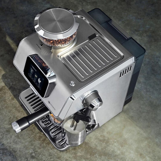 De'Longhi Automatic Espresso Machine Pressure 15bar with Grinder Silver EC9455.M