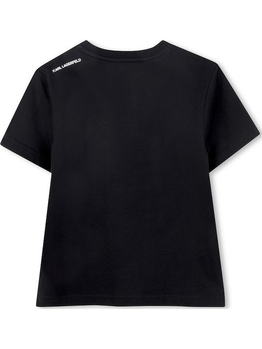 Karl Lagerfeld Kinderhemd Kurzarm Schwarz