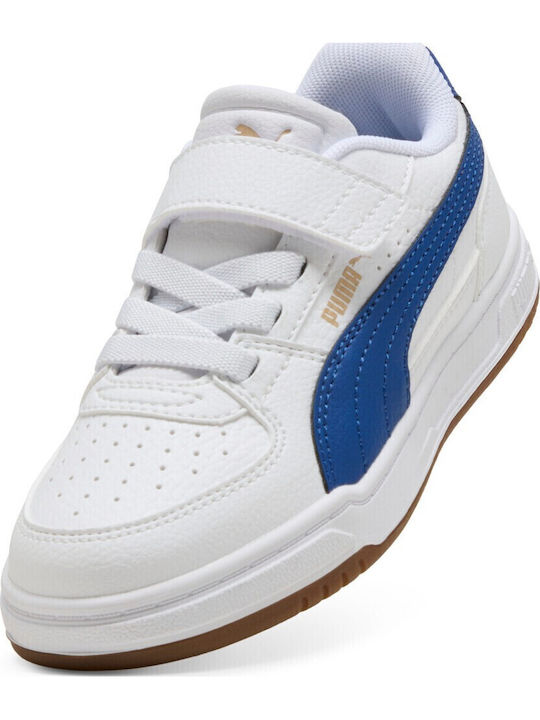 Kids Sneakers with Hoop & Loop Closure White