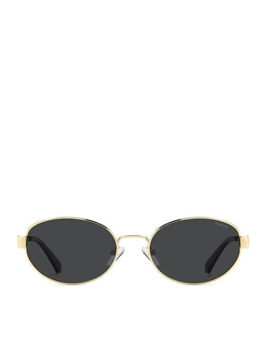 Polaroid Unisex Sunglasses With Gold Metallic Frame And Grey Lens PLD6254/S/X J5G/M9