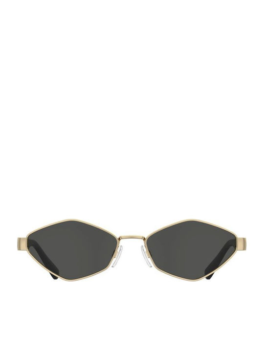 Moschino Unisex Sunglasses with Gold Metallic Frame and Black Lens MOL101/S 000/IR