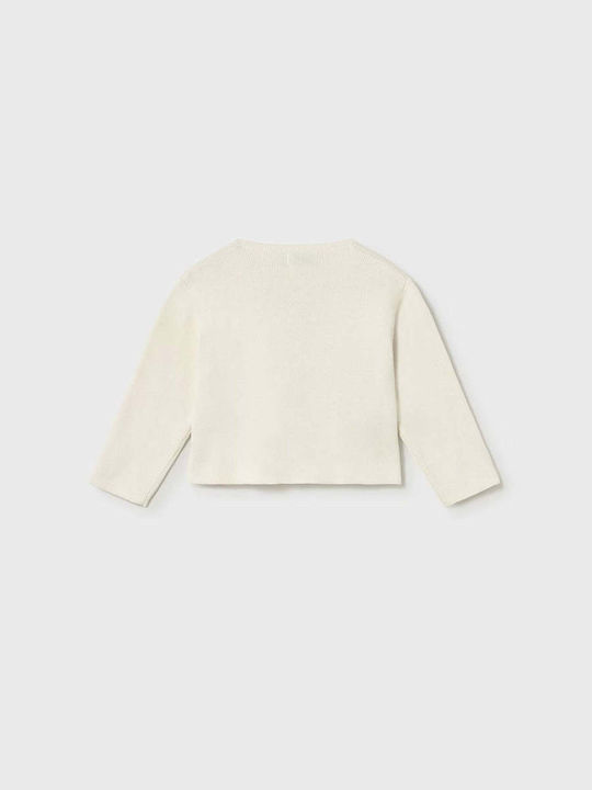 Kinder-Strickjacke Ecru