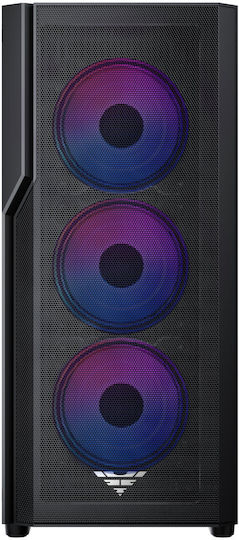 Preyon Nest Aero Gaming Full Tower Κουτί Υπολογιστή με Πλαϊνό Παράθυρο και ARGB Φωτισμό Μαύρο