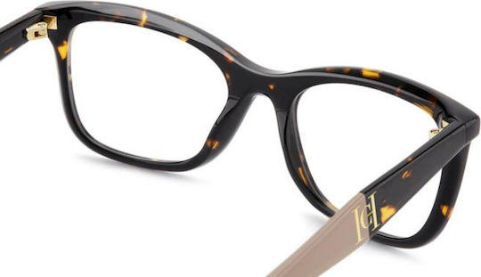 Carolina Herrera Women's Acetate Brown Prescription Eyeglass Frame HER 0377 086
