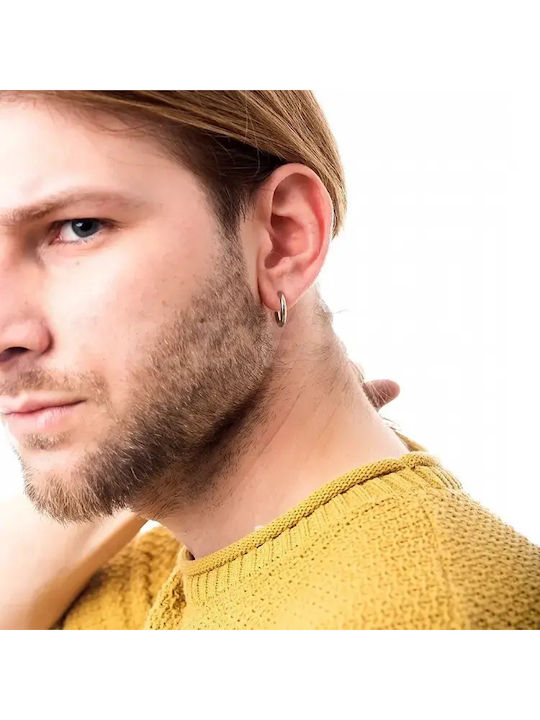 Oxzen Men's Earrings Hoops made of Steel