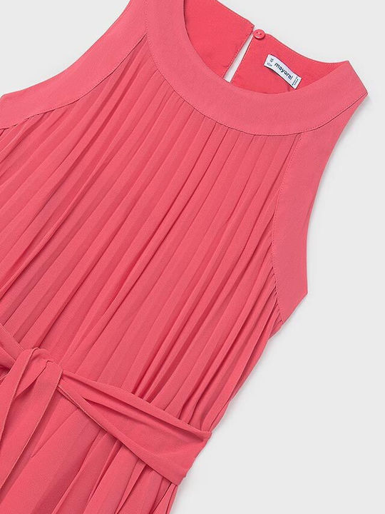 Mädchenkleid Ärmellos Set aus 2 Koralle