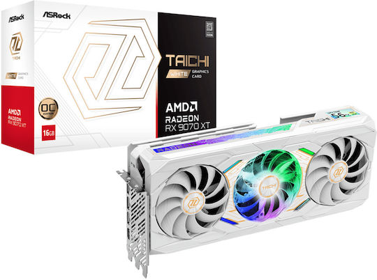 ASRock Radeon RX 9070 XT 16GB GDDR6 Taichi White OC Placă Grafică