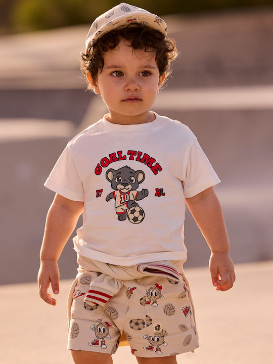 Kinder-Shorts/Bermudas Stoff Creme