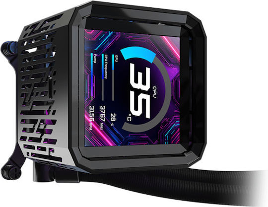 ASRock Phantom Gaming 360 LCD Υδρόψυξη AIO CPU με 3 Ανεμιστήρες 120mm και ARGB Φωτισμό
