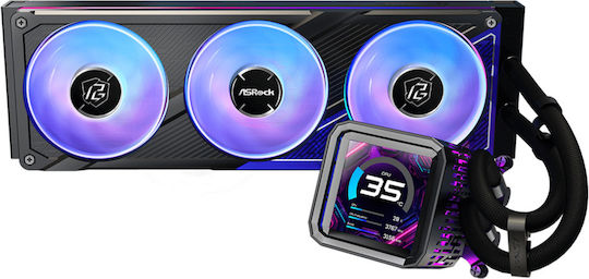 ASRock Phantom Gaming 360 LCD Υδρόψυξη AIO CPU με 3 Ανεμιστήρες 120mm και ARGB Φωτισμό