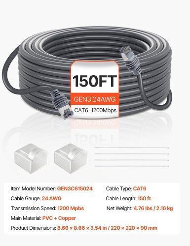Vevor Καλώδιο 45.72m XLYZDLGEN324KHZO1001V9 1τμχ