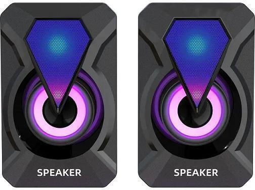 2.0 Speakers with RGB 6W Black