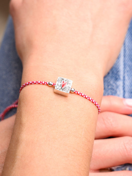 Philio Women's Bracelet Martaki with design Heart