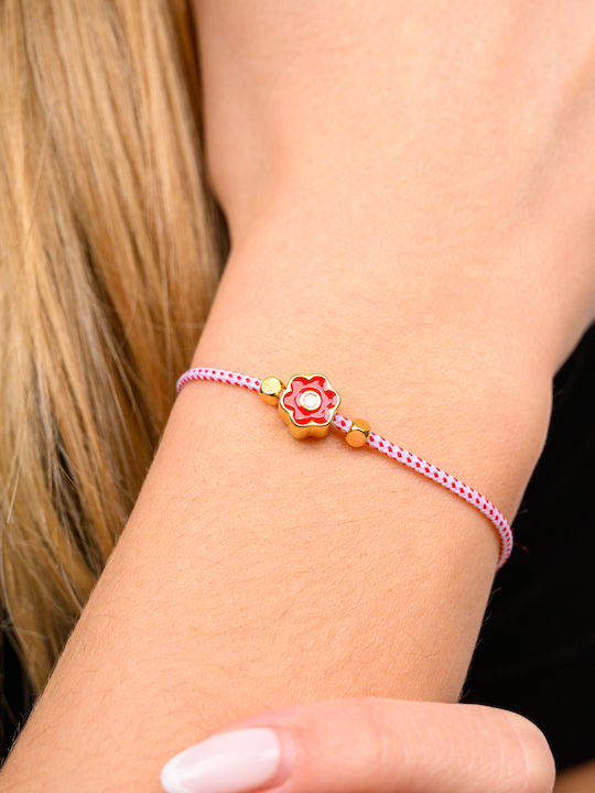 Philio Damen Armband Martaki mit Design Blume Vergoldet Philio Damen Armband Martaki mit Design Blume Vergoldet