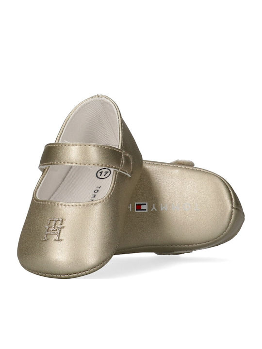 Tommy Hilfiger Βρεφικές Μπαλαρίνες Αγκαλιάς Χρυσές
