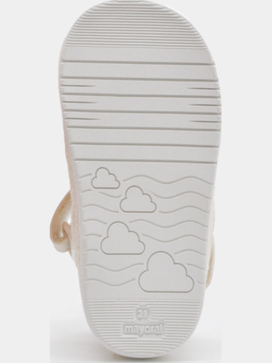 Kids Espadrilles with Hoop & Loop Closure Beige