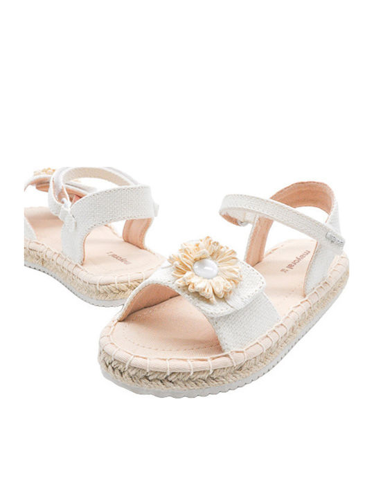 Kids Espradrilles with Hoop & Loop Closure White