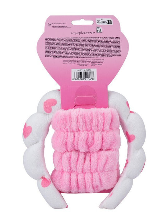 Tri-Coastal Design Kinder Stirnbänder Weiß Rosa Herzen Λευä