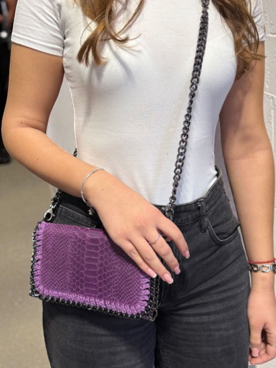 Leather Women's Bag Handbag Purple