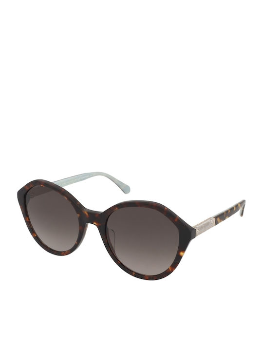 Kate Spade Women's Sunglasses with Brown Tartaruga Plastic Frame and Brown Gradient Lens