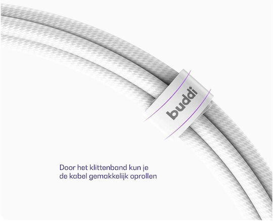 Buddi Flex USB-A to Lightning Cable 12W Λευκό 1m
