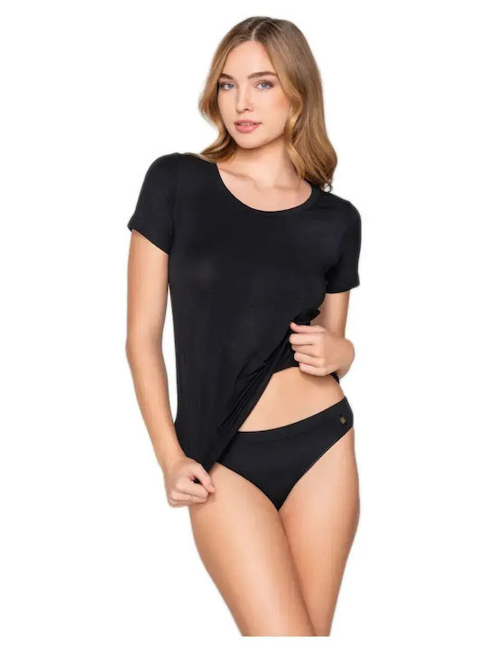 Touch Kurzärmelig Black Damen T-Shirt