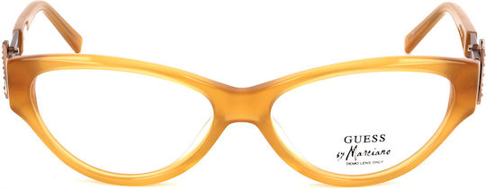 Guess Plastic Eyeglass Frame Cat Eye Brown GM0136 A15