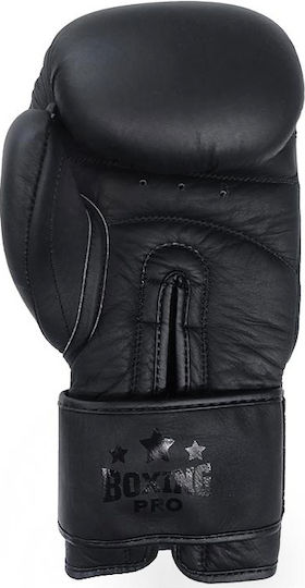 Boxing Pro 941000 Mănuși de Box din Piele pentru Competiție Negre