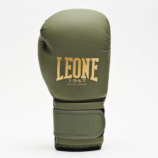 Leone Military Edition Боксови Ръкавици от Синтетична Кожа за Състезание Зелени