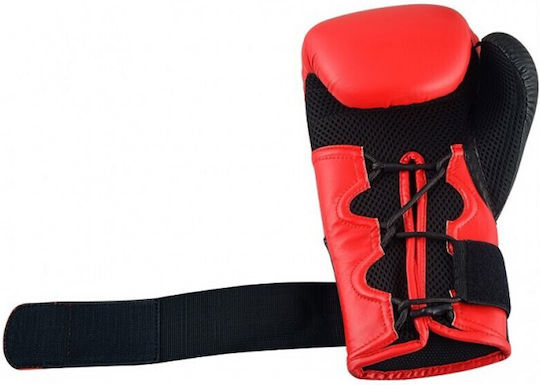 adidas Hybrid Boxing Gloves made of Synthetic Leather for Match Red