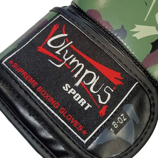 Olympus Sport Camo Boxhandschuhe aus Synthetikleder für Kampf Schwarz