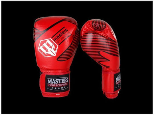 Sport Masters Boxhandschuhe aus Leder Rot