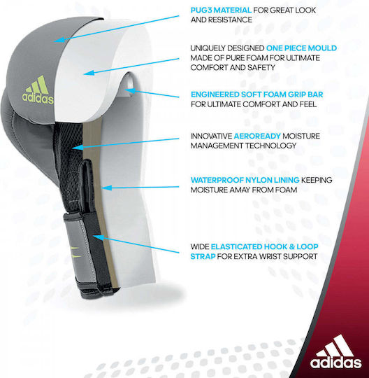 adidas Speed Tilt 150 Боксови Ръкавици Кожени за Състезание Сив