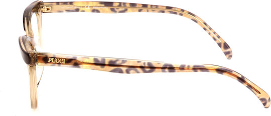 Emilio Pucci Rame Ochelari Pentru Femei Acetat Fluture Bej EP2681 250