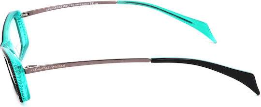 Alexander McQueen Plastic Eyeglass Frame Black