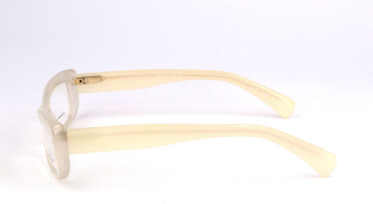Alexander McQueen Plastic Eyeglass Frame Beige