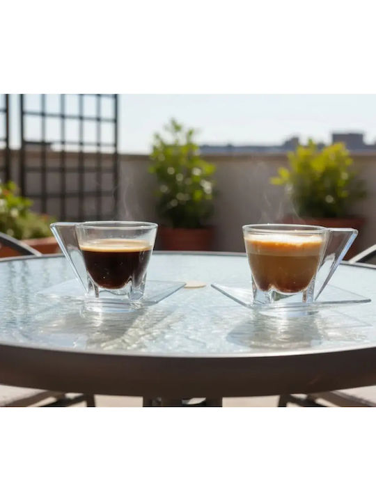 Σετ Φλιτζάνια Espresso Γυάλινα Διάφανα 150ml 6τμχ