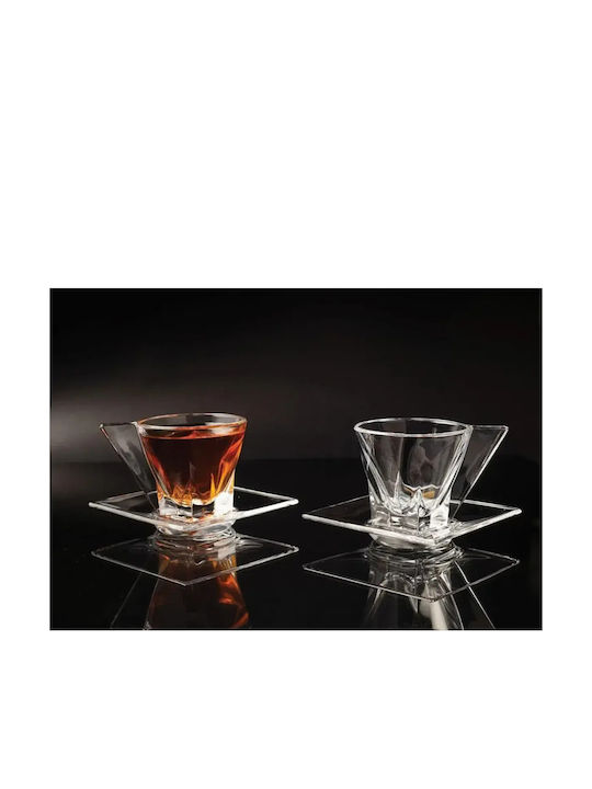 Σετ Φλιτζάνια Espresso Γυάλινα Διάφανα 150ml 6τμχ