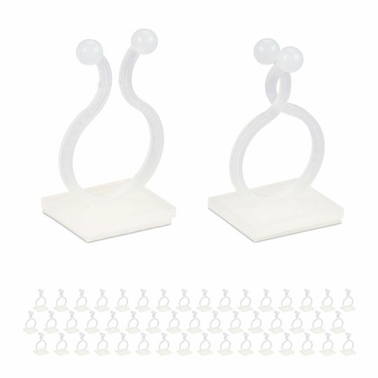 Relaxdays 10047713 Cremăstrașuri cu autocolant Plastice Albe 240buc