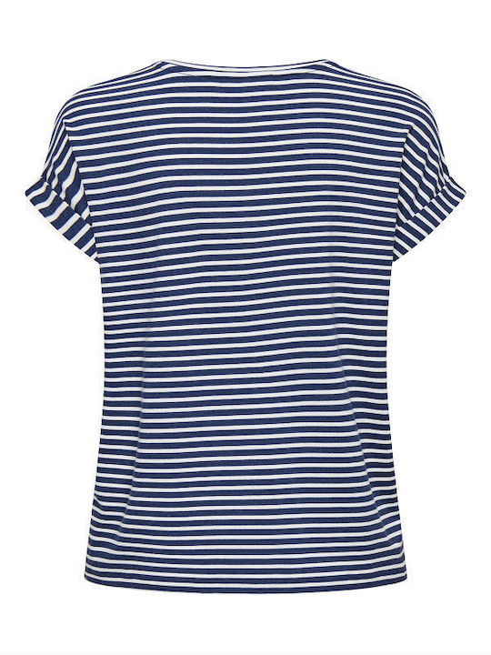 Women's Blouse Striped Blue