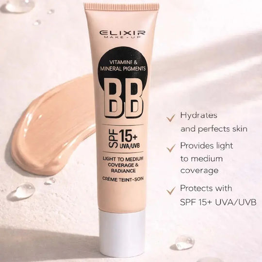 Elixir Vitamin & Mineral Pigments BB 01 Natural Light Ενυδατική Κρέμα Προσώπου Ημέρας με SPF15 30ml
