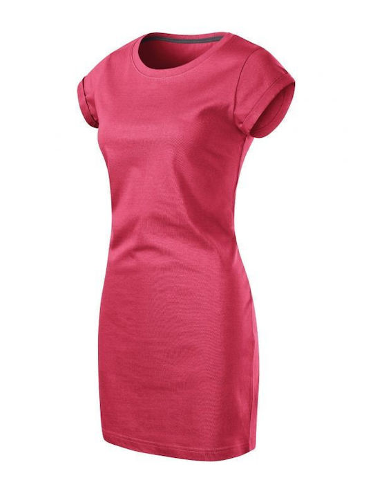 Sommer Mini Sportliches Damenkleid Kurzärmelig Rote