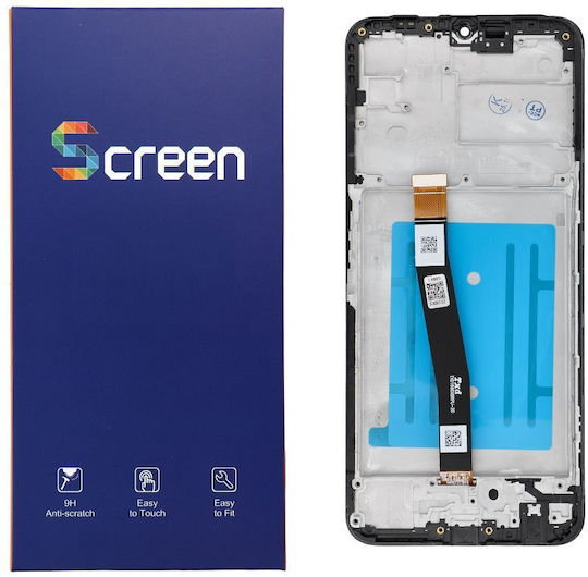 OG Екран със Сензорен Механизъм и Рамка за Galaxy A22 5G (Черен)