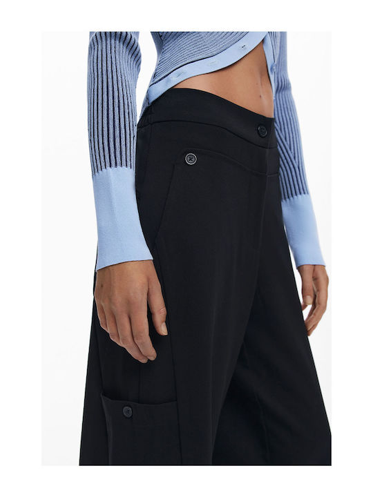 Late Dama Tesatura Pantaloni Negru